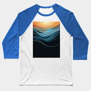 Minimalist Waves Baseball T-Shirt